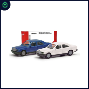 Mercedes Benz 190E, wit / blauw (Minikit 2 st.)