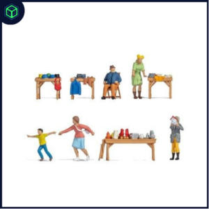 Figuren thema set Vlooienmarkt / rommelmarkt